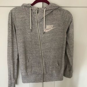 Grey Nike Zip-Up Sweater